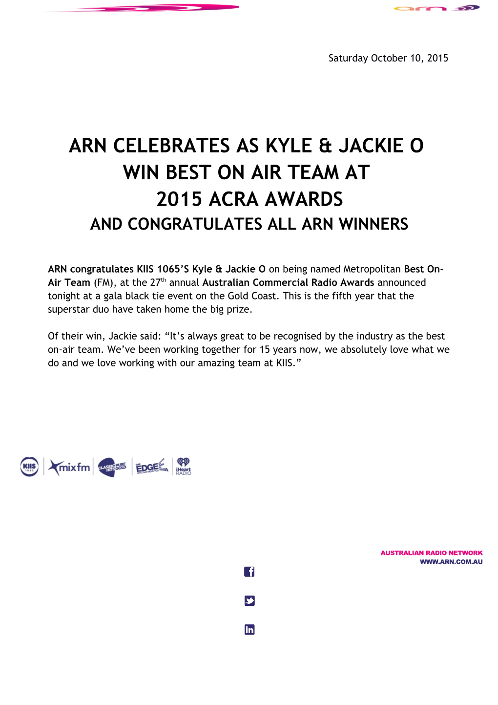 Arn Celebrates As Kyle & Jackie O