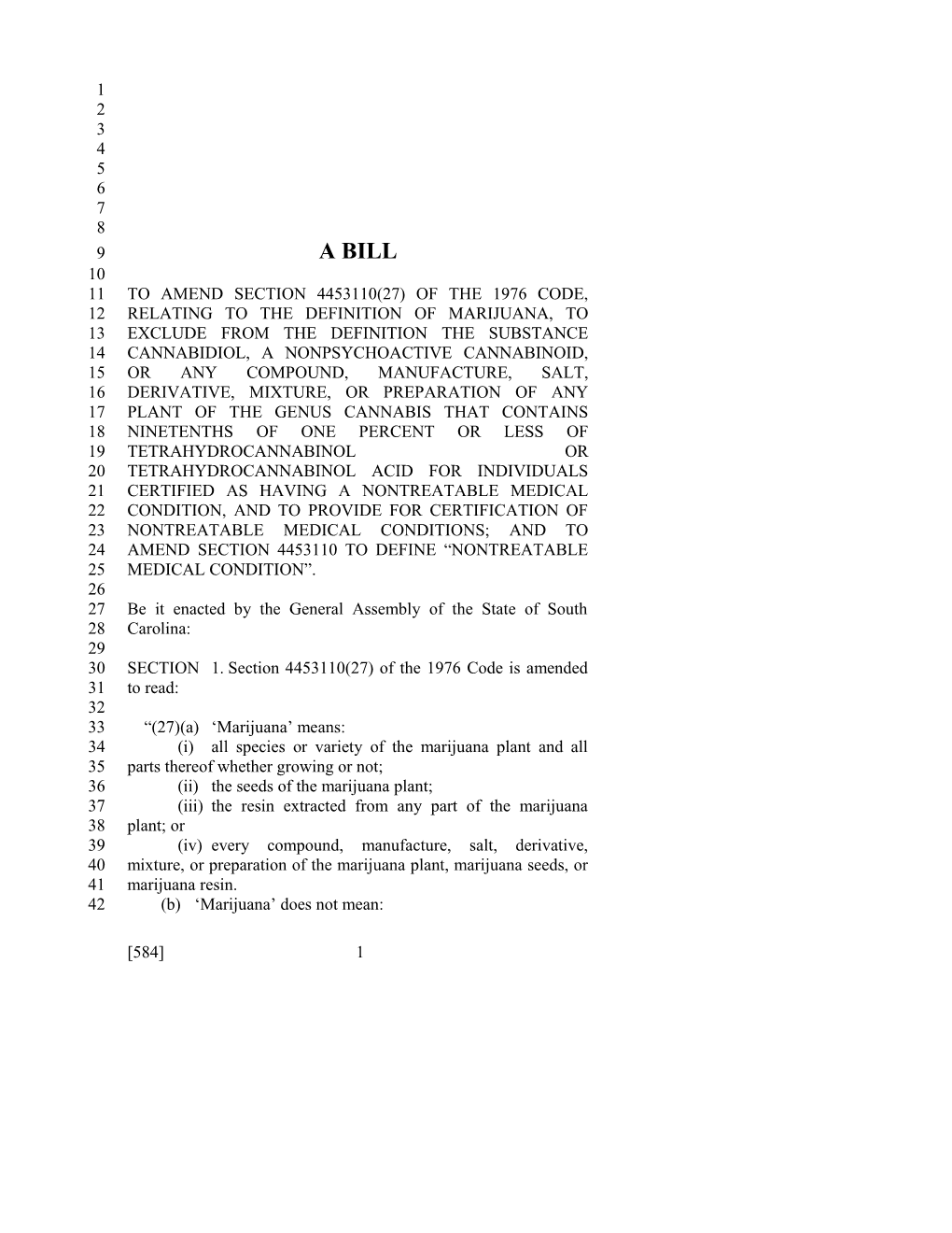 2015-2016 Bill 584 Text of Previous Version (Mar. 24, 2015) - South Carolina Legislature Online