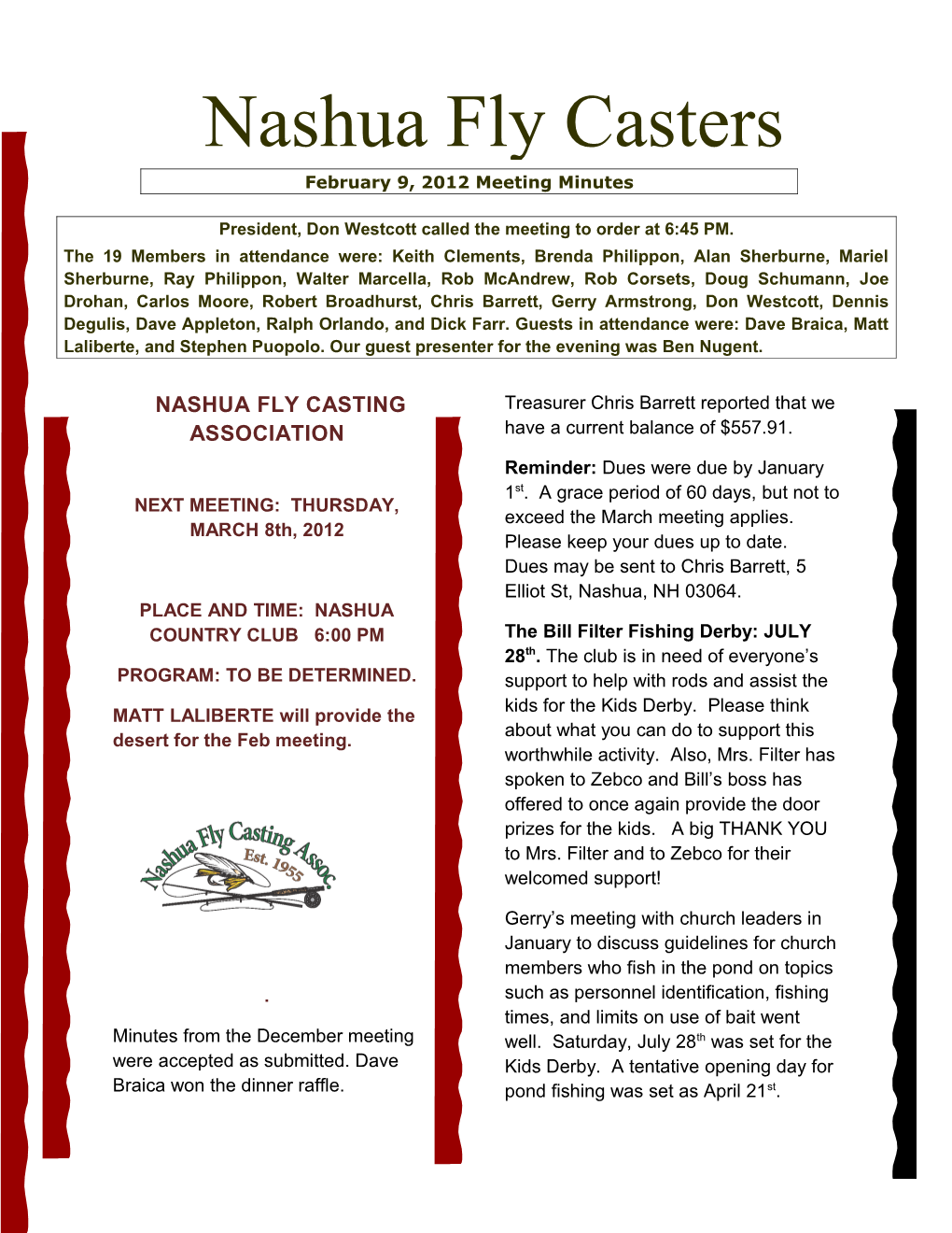 Nashua Fly Casting Association