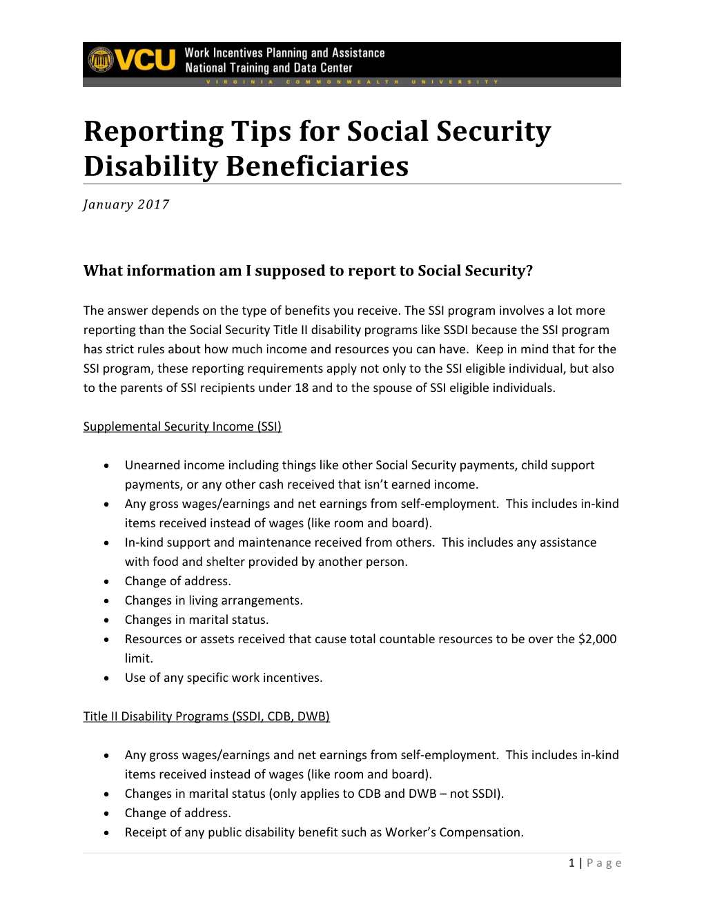 Reporting Tips for Social Security Disability Beneficiaries