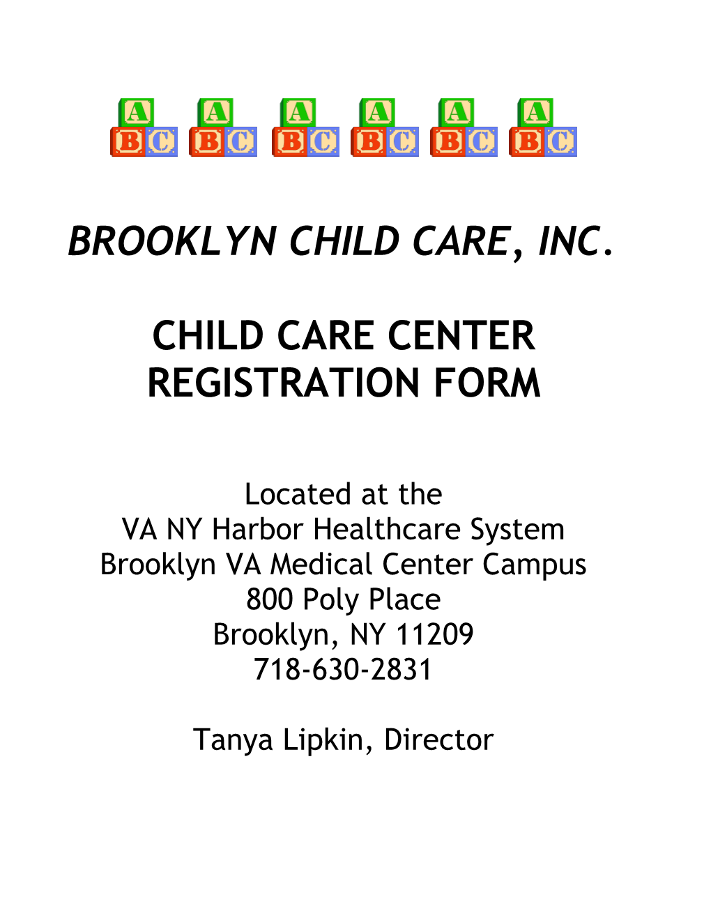 Brooklyn Child Care, Inc. Parent Handbook