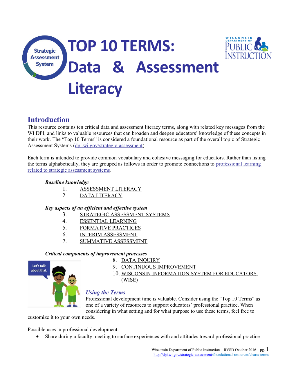 Data & Assessment Literacy