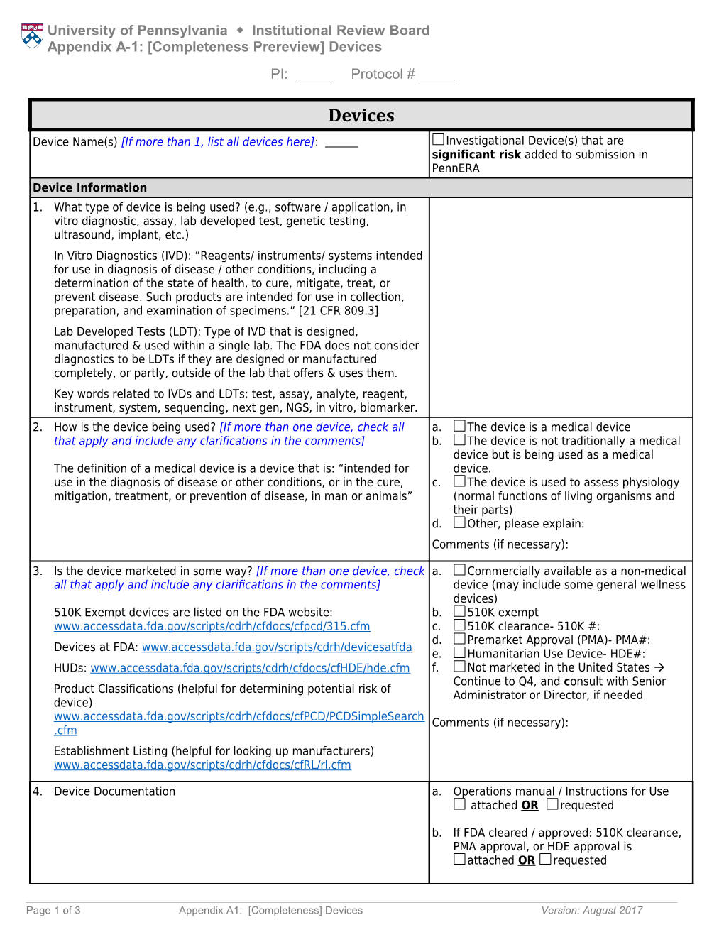 Appendix A1: Completeness Drugs, Biologics, Devices