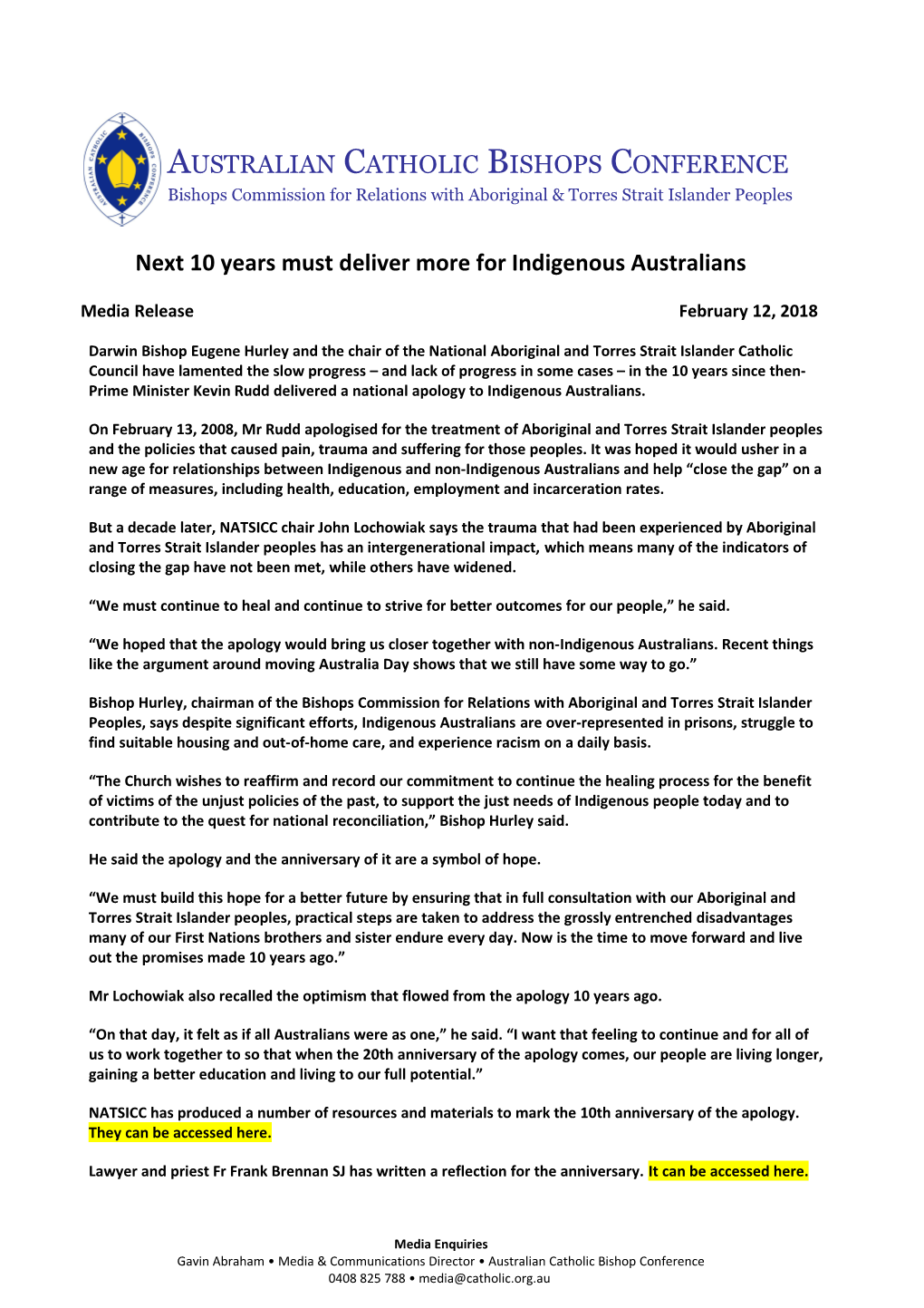 Bishops Commission for Relations with Aboriginal & Torres Strait Islander Peoples