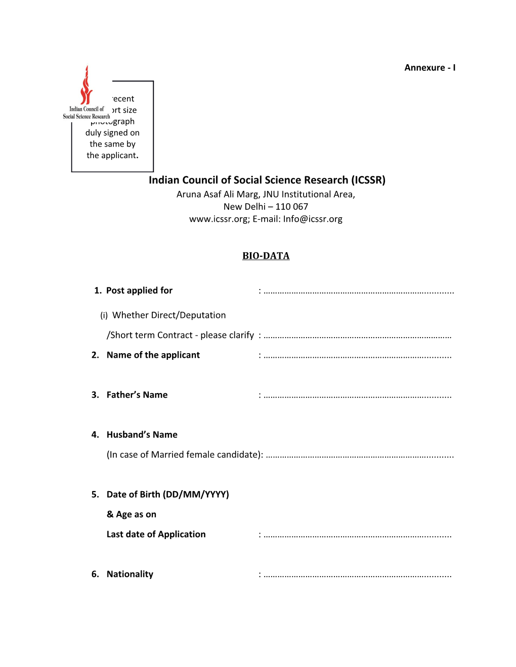 Indian Council of Social Science Research (ICSSR)