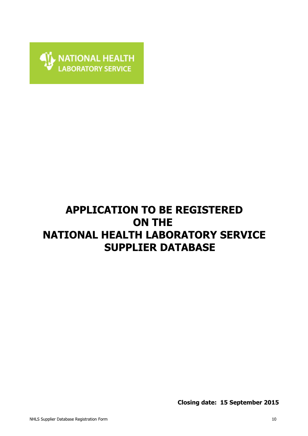 Checklist for Departmental Supplier Database Registration