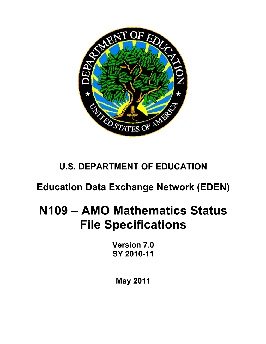 AMO Mathematics Status Table File Specifications