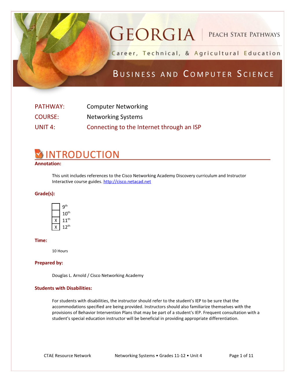 UNIT4: Connecting to the Internet Through an ISP