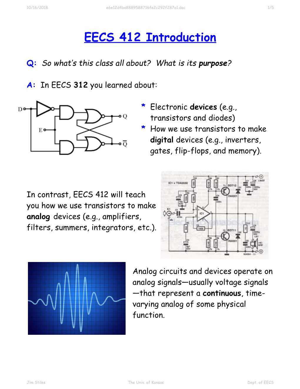 EECS 412 Introduction