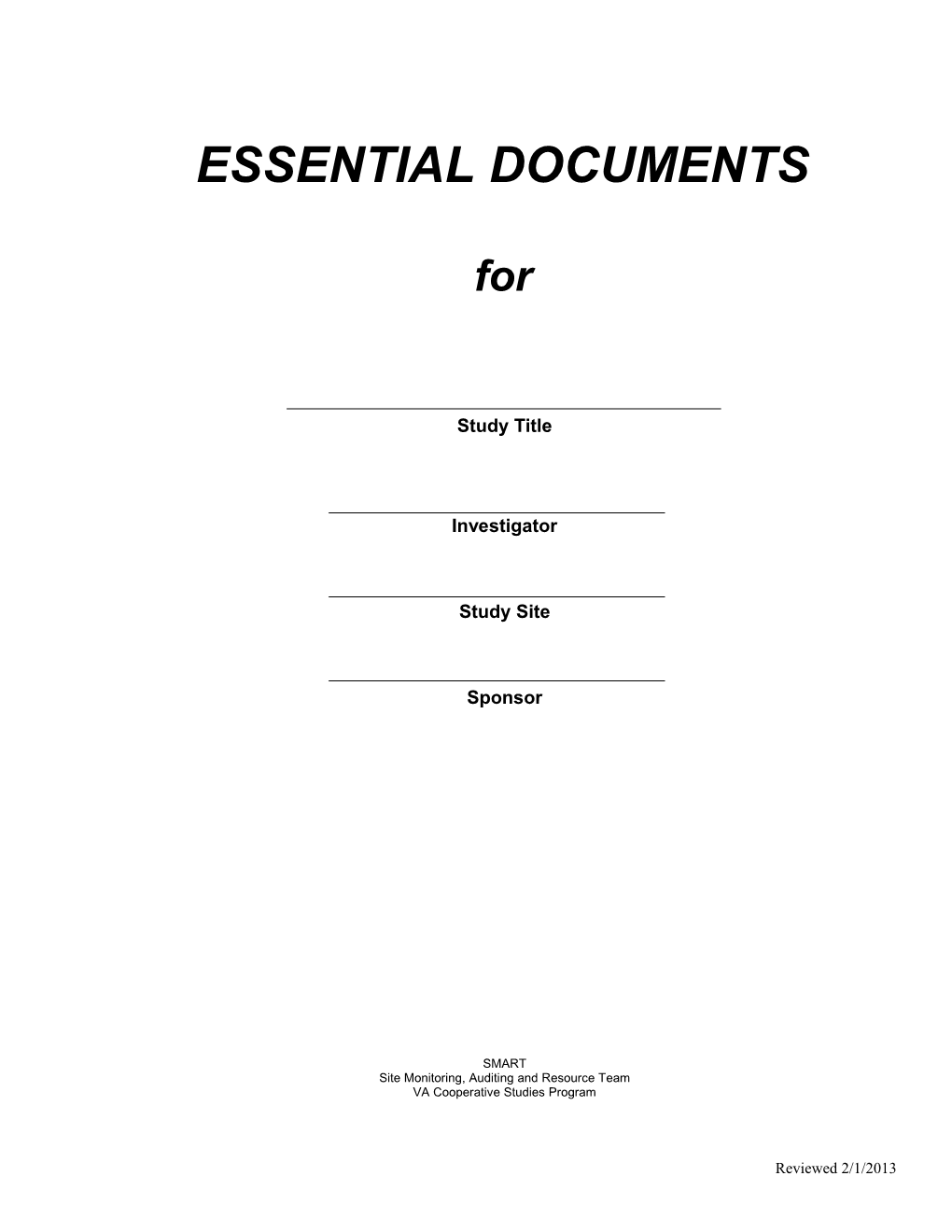Essential Documents