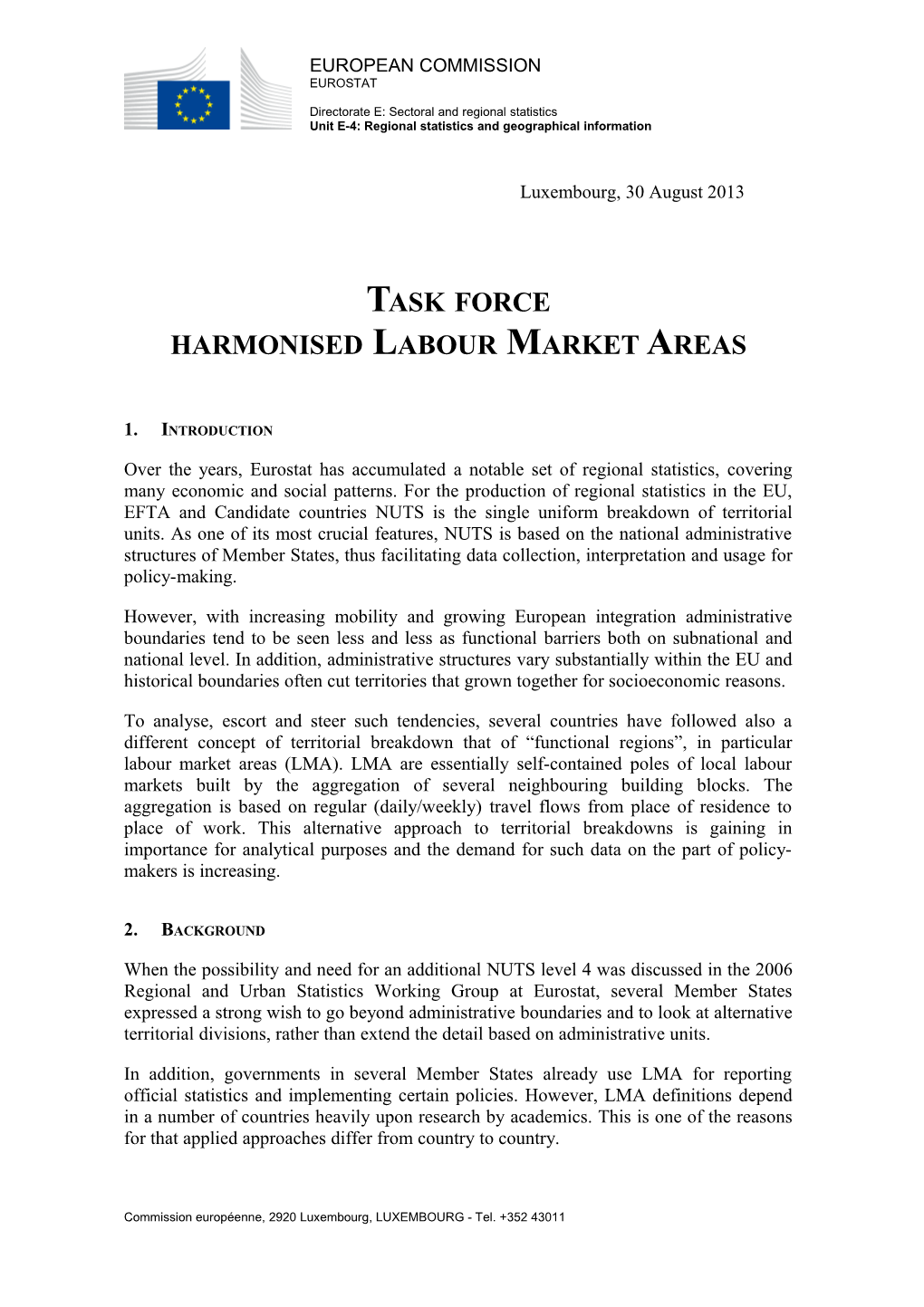 Harmonised Labour Market Areas