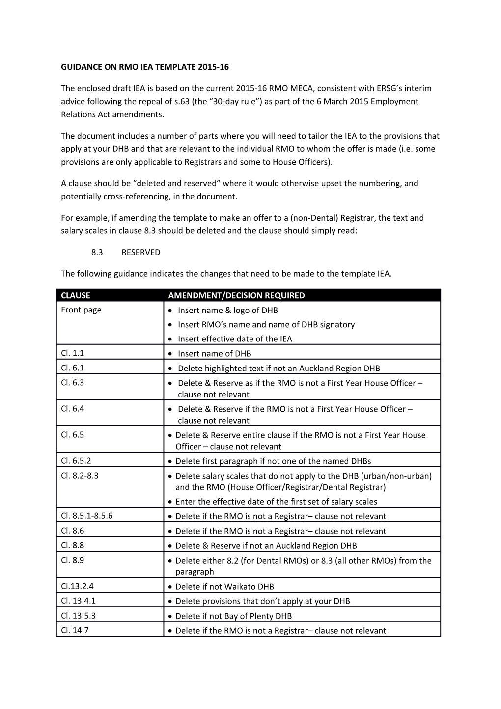 Guidance on Rmo Iea Template 2015-16