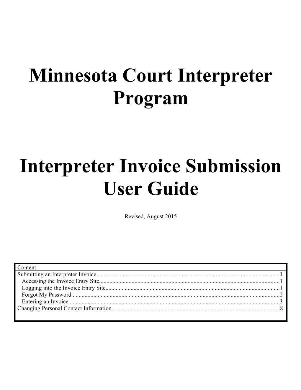 Submitting an Interpreter Invoice