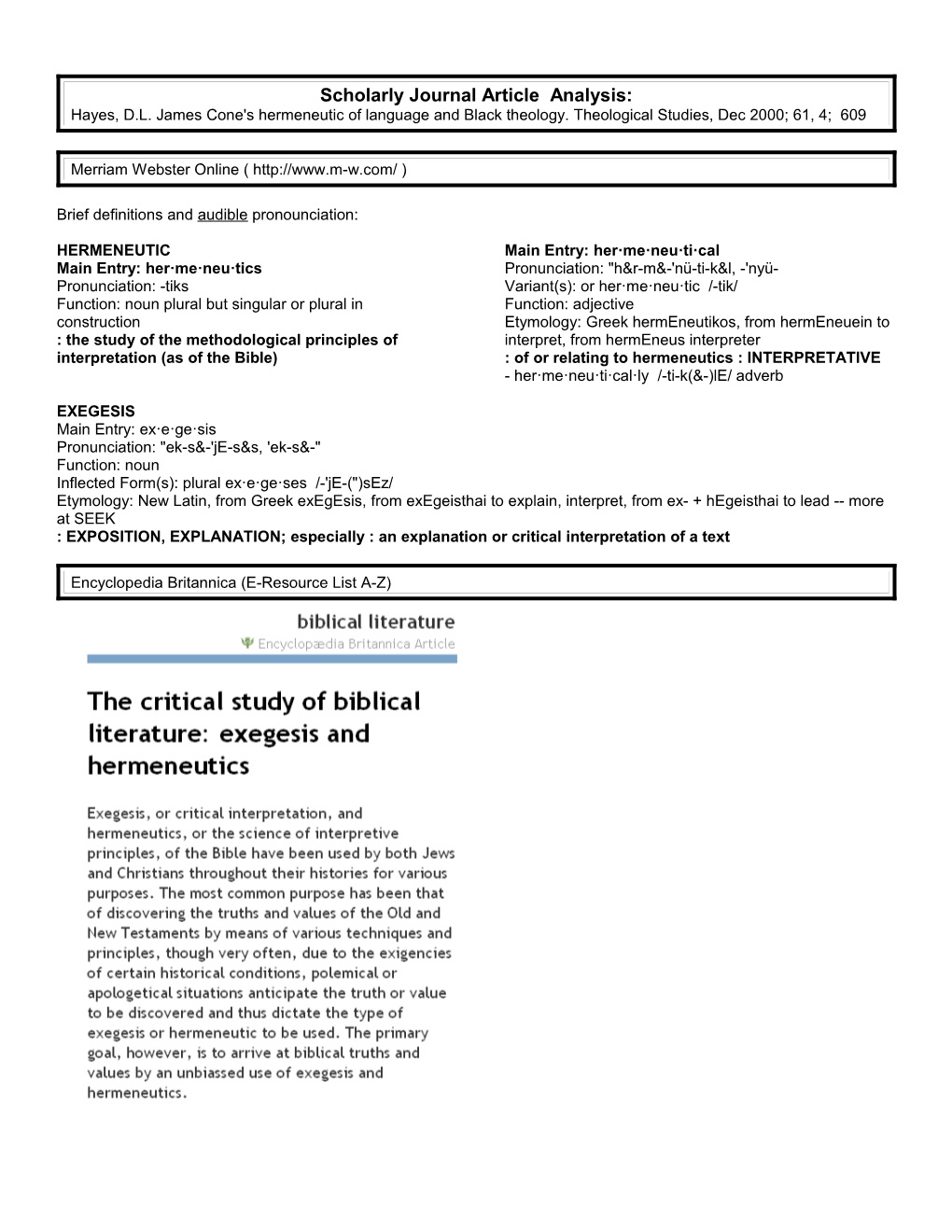 Scholarly Journal Article Analysis