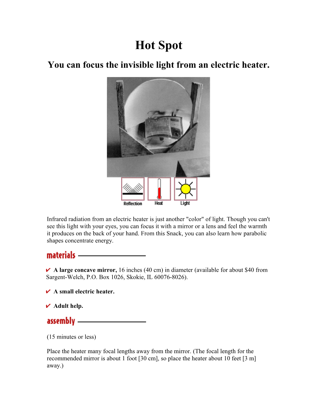 You Can Focus the Invisible Light from an Electric Heater