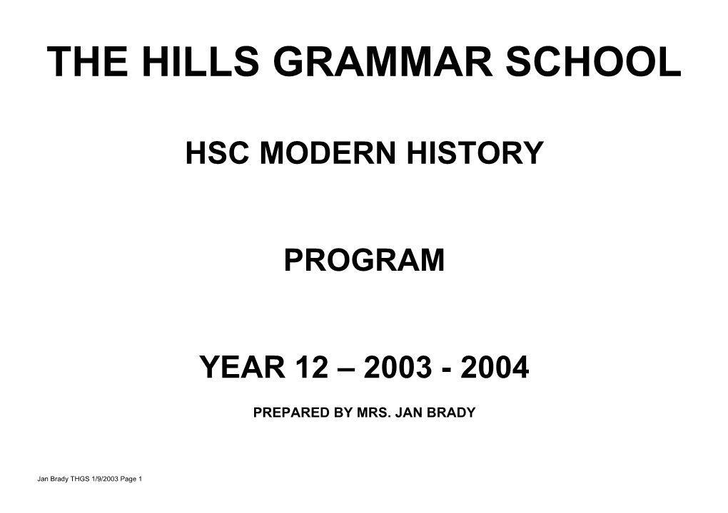 The Hillsgrammar School