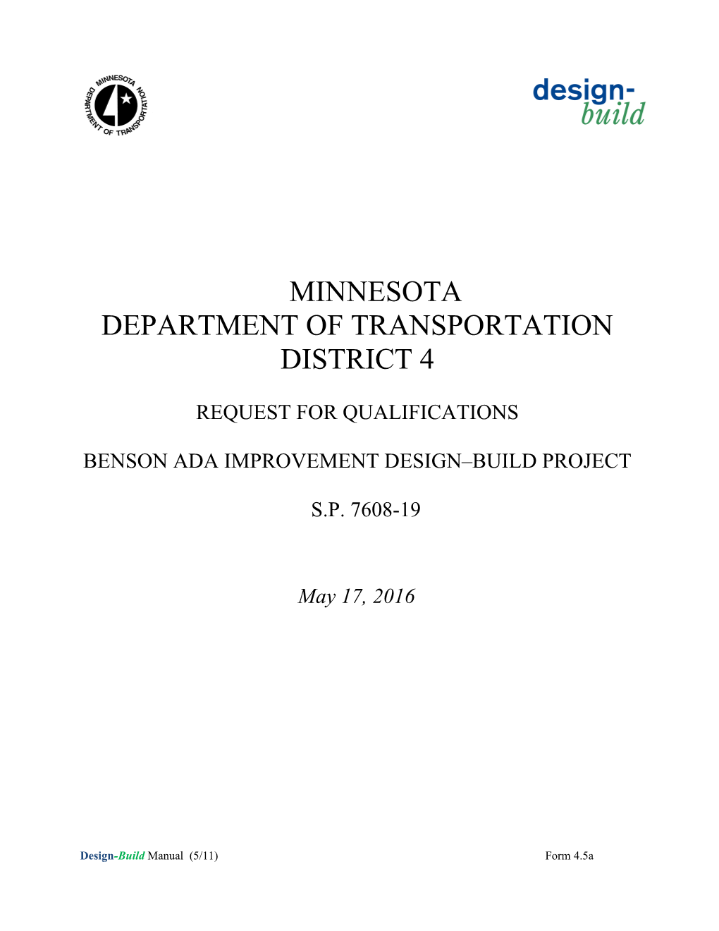 Benson Ada Improvement Design Build Project