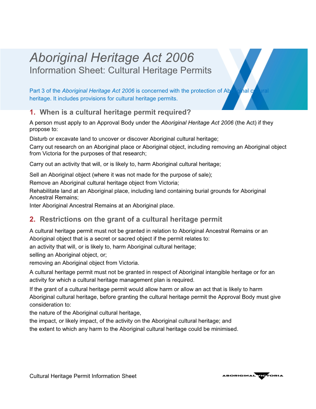 When Is a Cultural Heritage Permit Required?