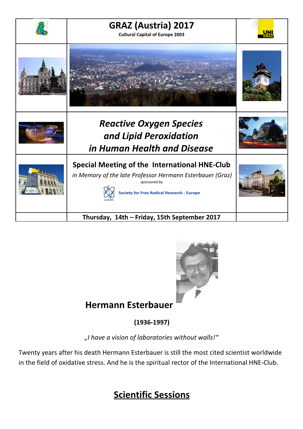 0. Memorial Session for Hermann Esterbauer