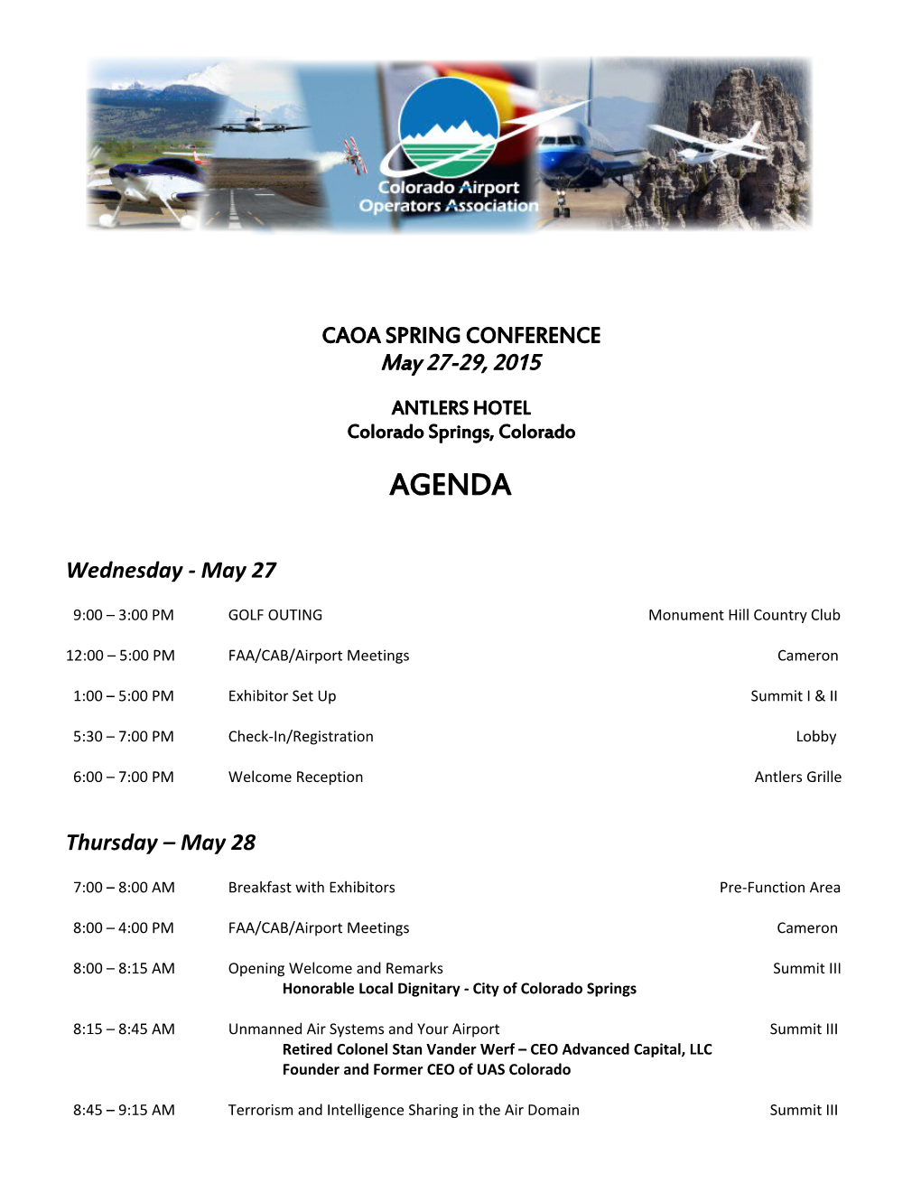 Caoa Spring Conference