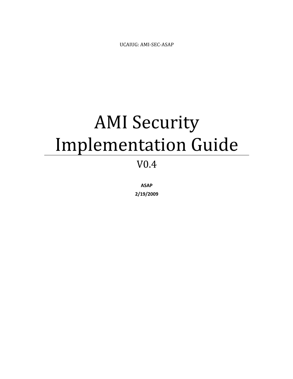 AMI Security Implementation Guide
