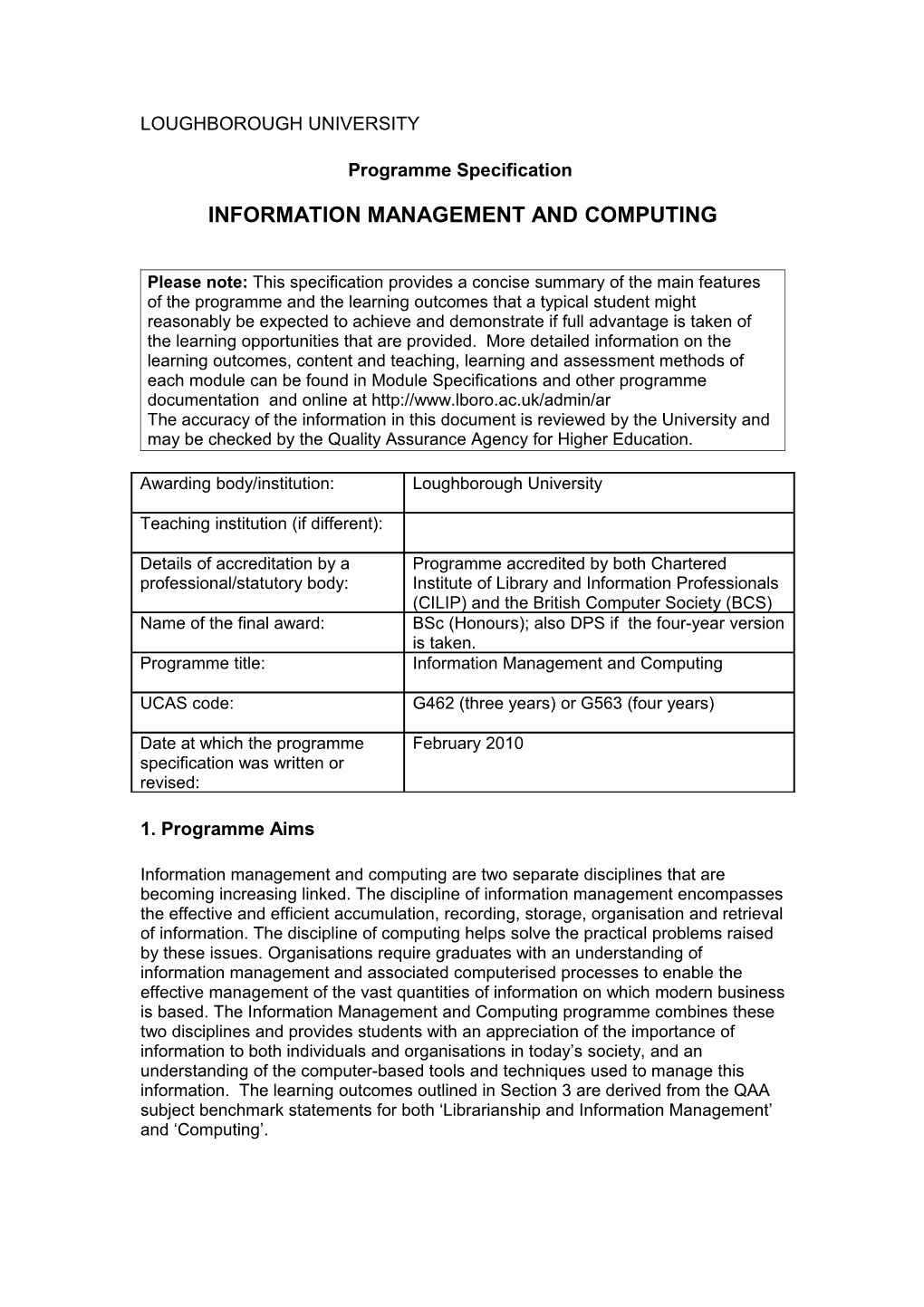 Information Management and Computing