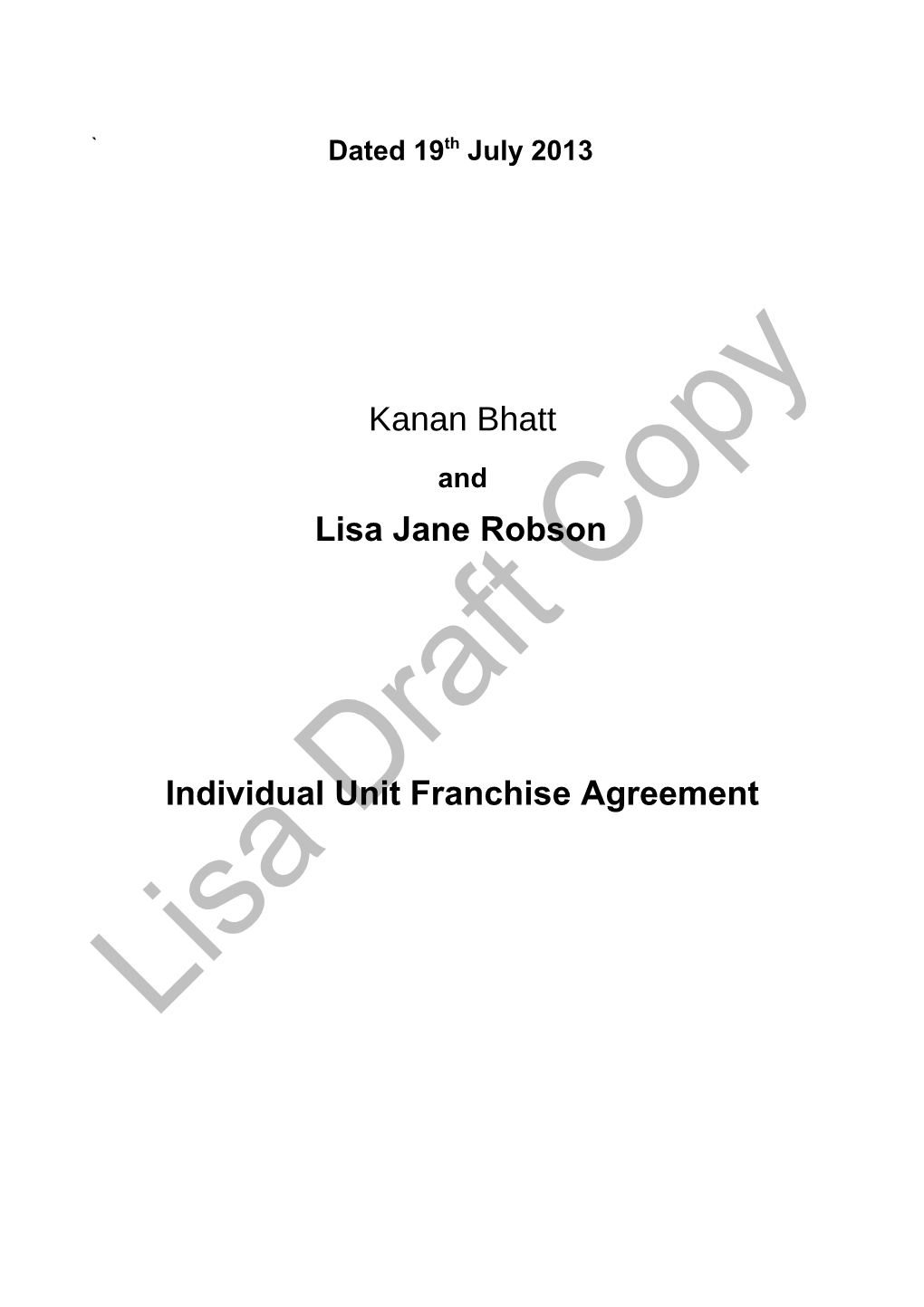 2Franchise Rights and Term