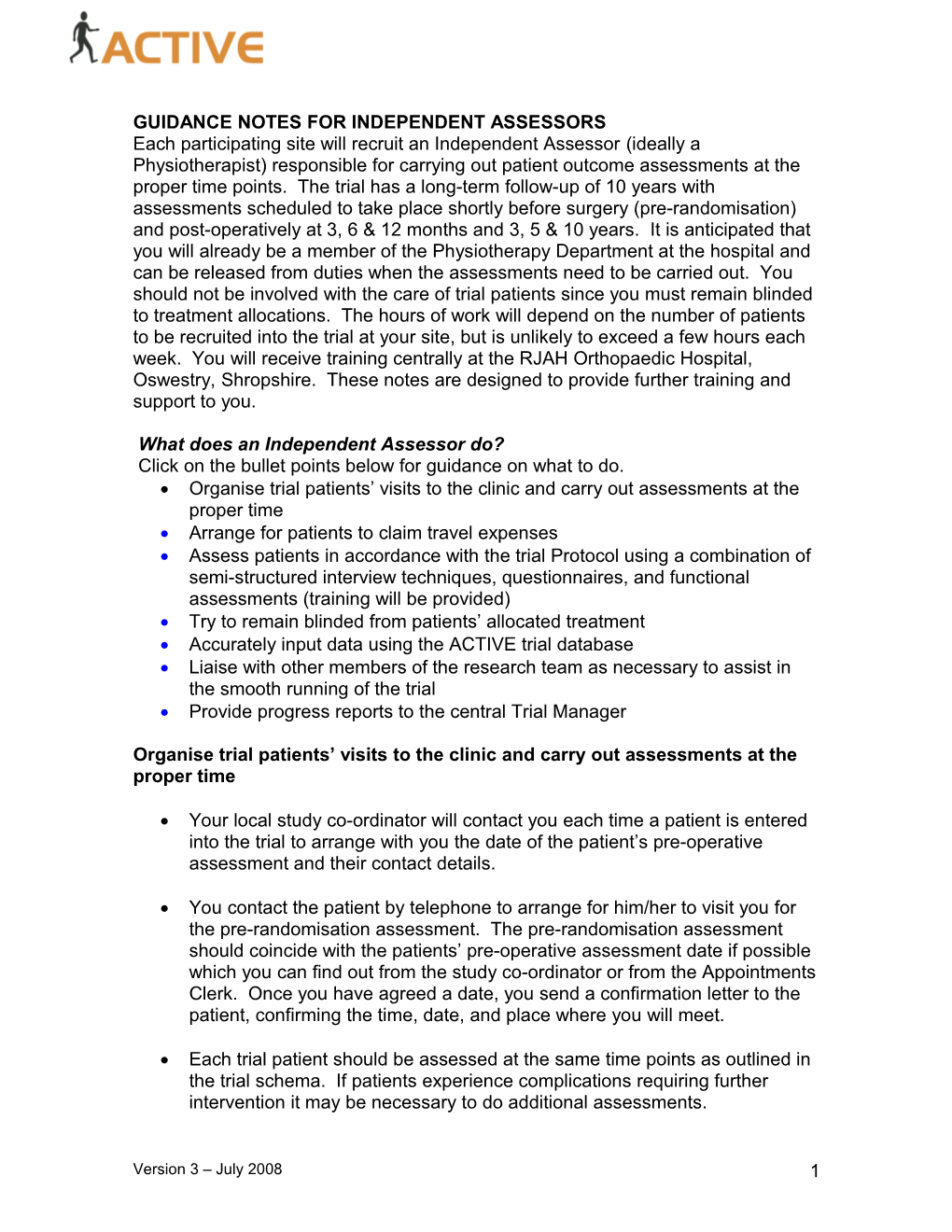 Guidance Notes for Independent Assessors