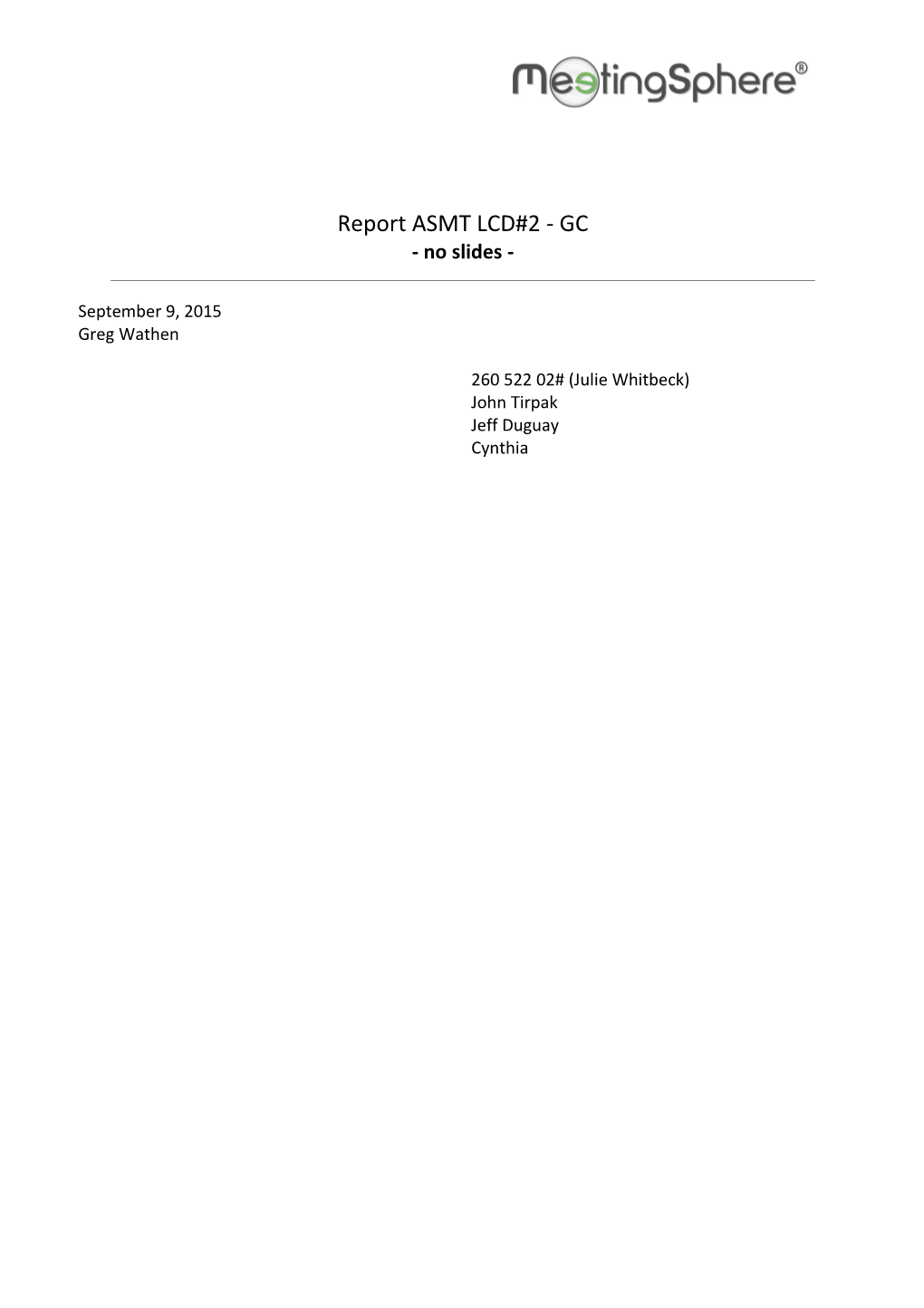 Report ASMT LCD#2 - GC