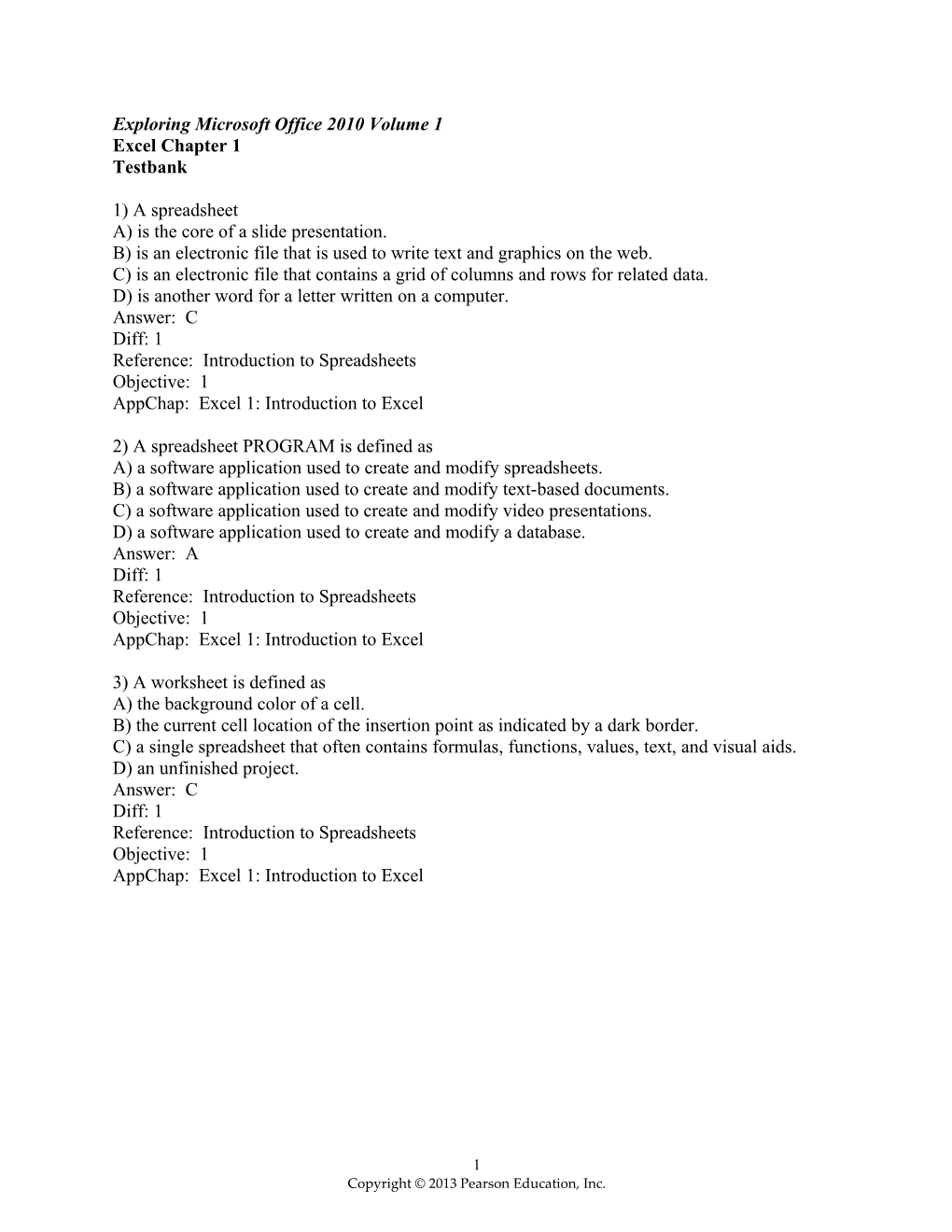 Exploring Microsoft Office 2010 Volume 1