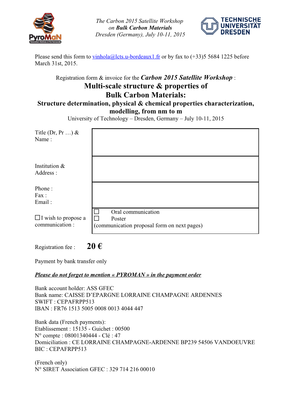 Proposed Communication for the Carbon 2012 Satellite Workshop