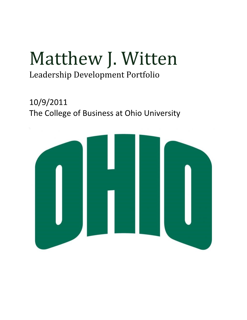 The College of Business at Ohio University
