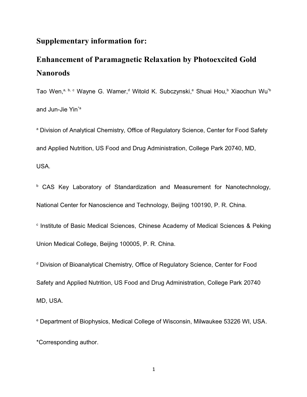 Enhancement of Paramagnetic Relaxation by Photoexcited Gold Nanorods