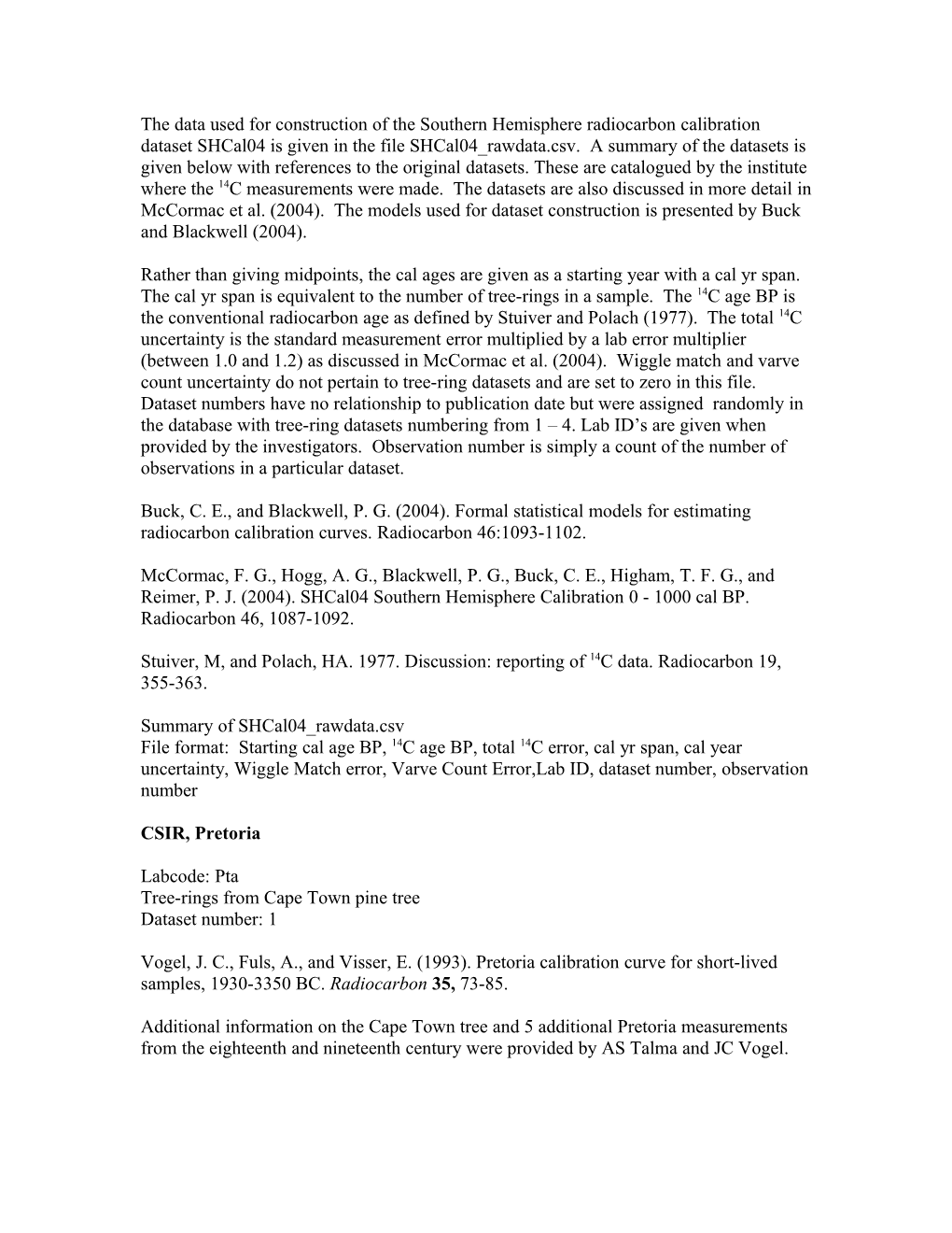 Buck, C. E., and Blackwell, P. G. (2004). Formal Statistical Models for Estimating Radiocarbon