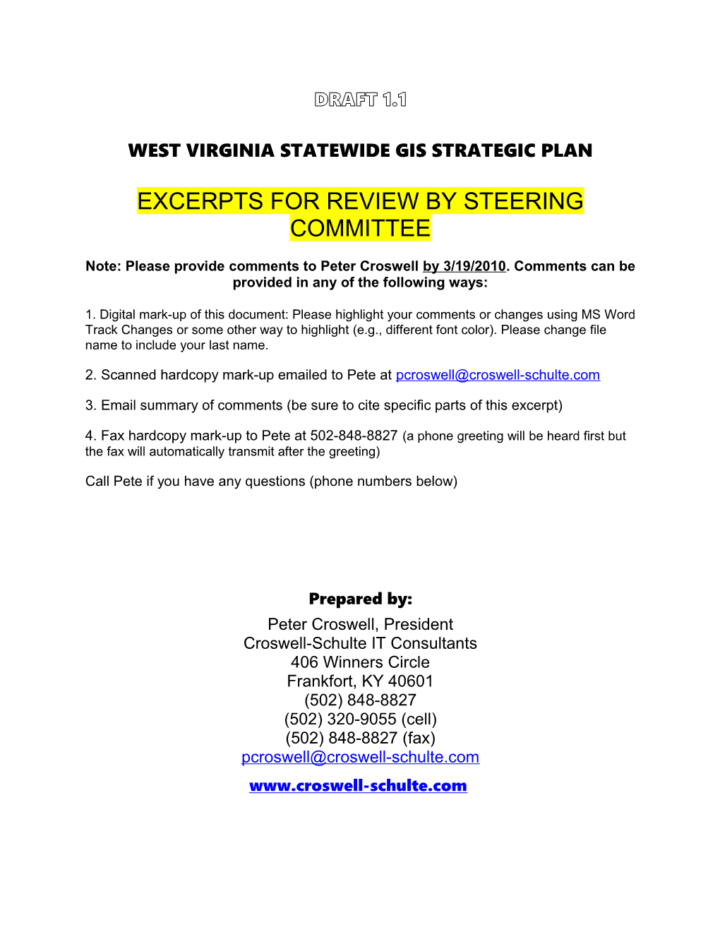 WV GIS Strategic Plan