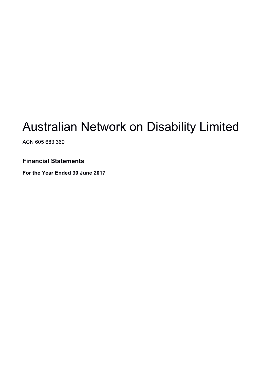 Australian Network on Disability Limited