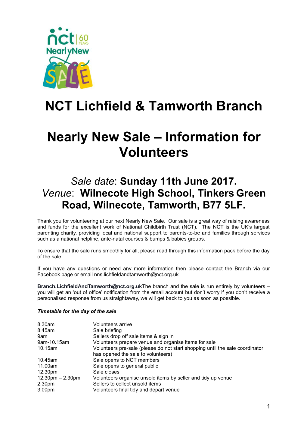 NCT Lichfield & Tamworth Branch