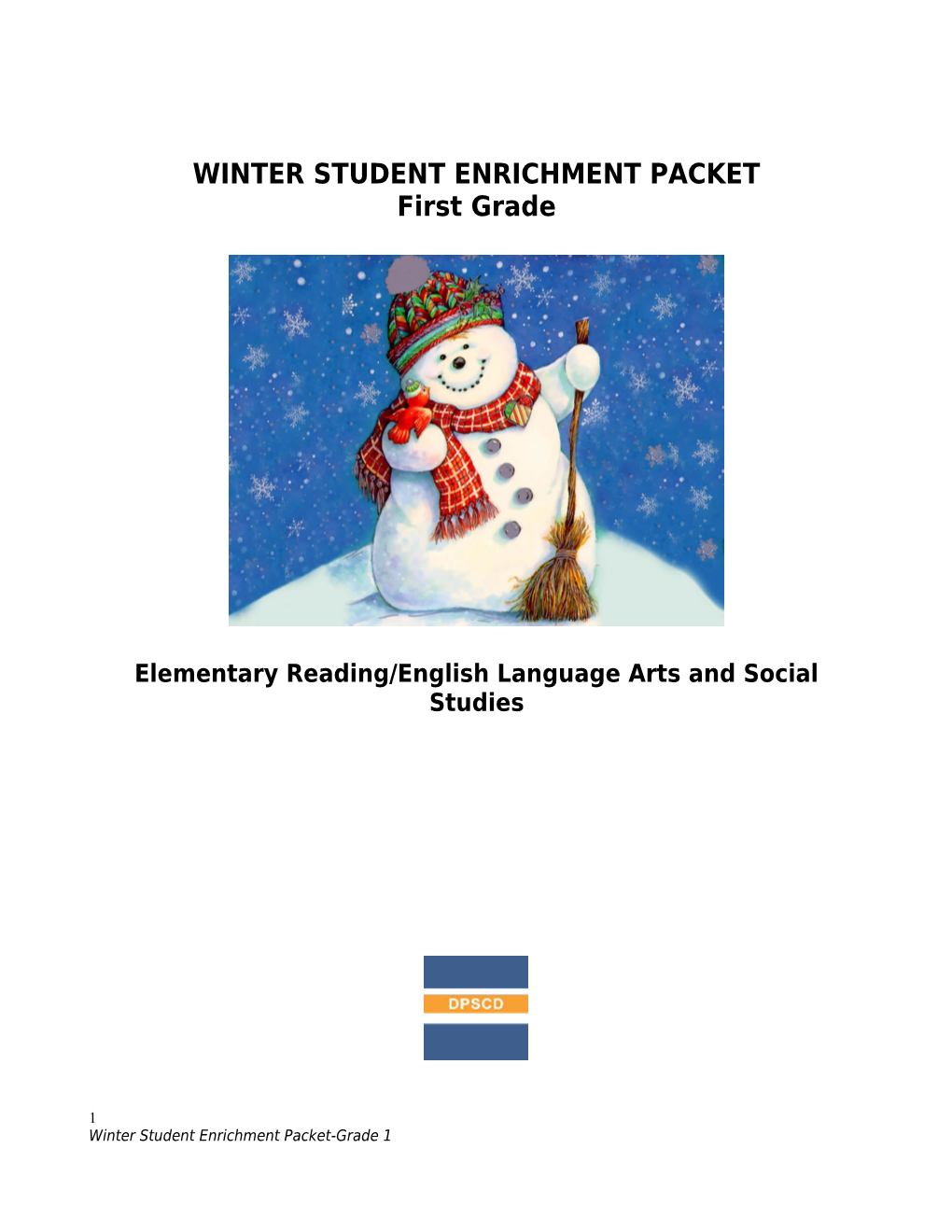 Winter Student Enrichment Packet