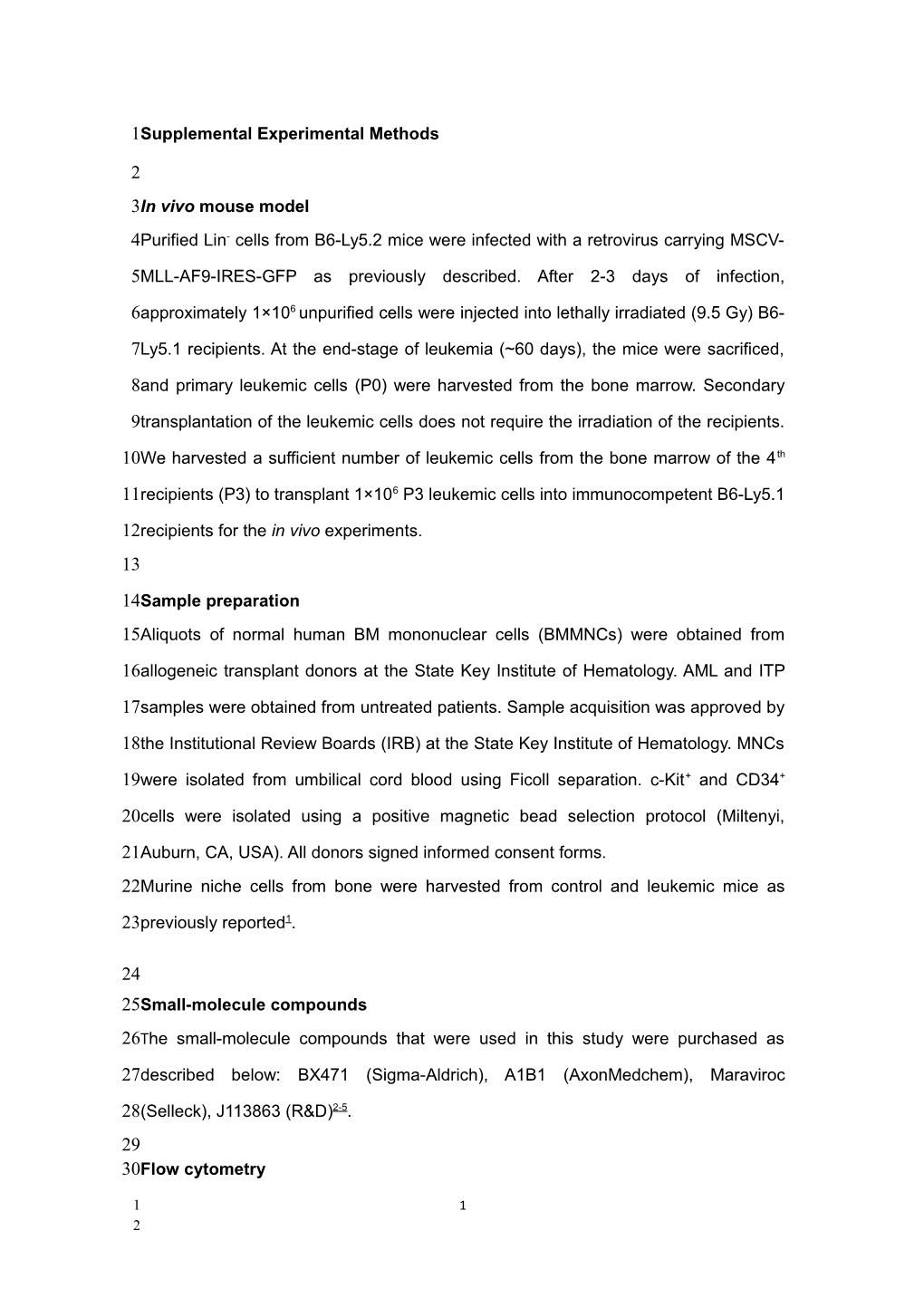 Supplementalexperimental Methods