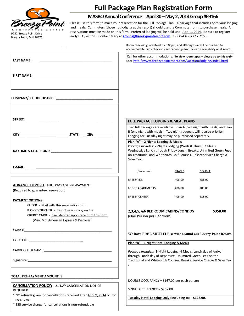 Room Reservation Form