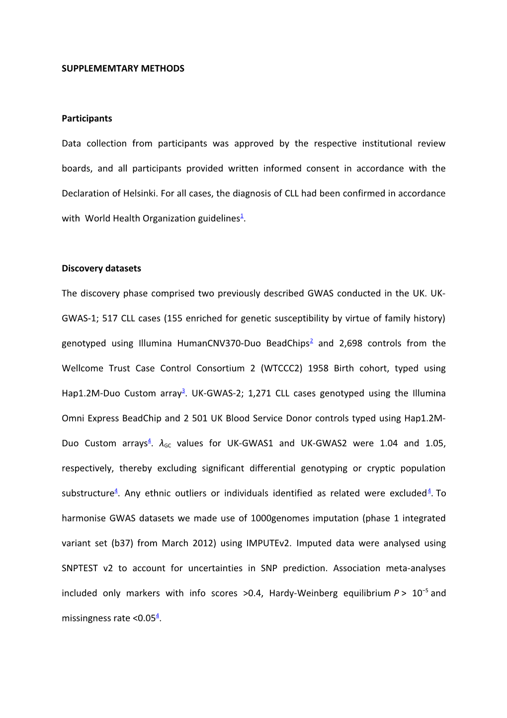 Supplememtary Methods