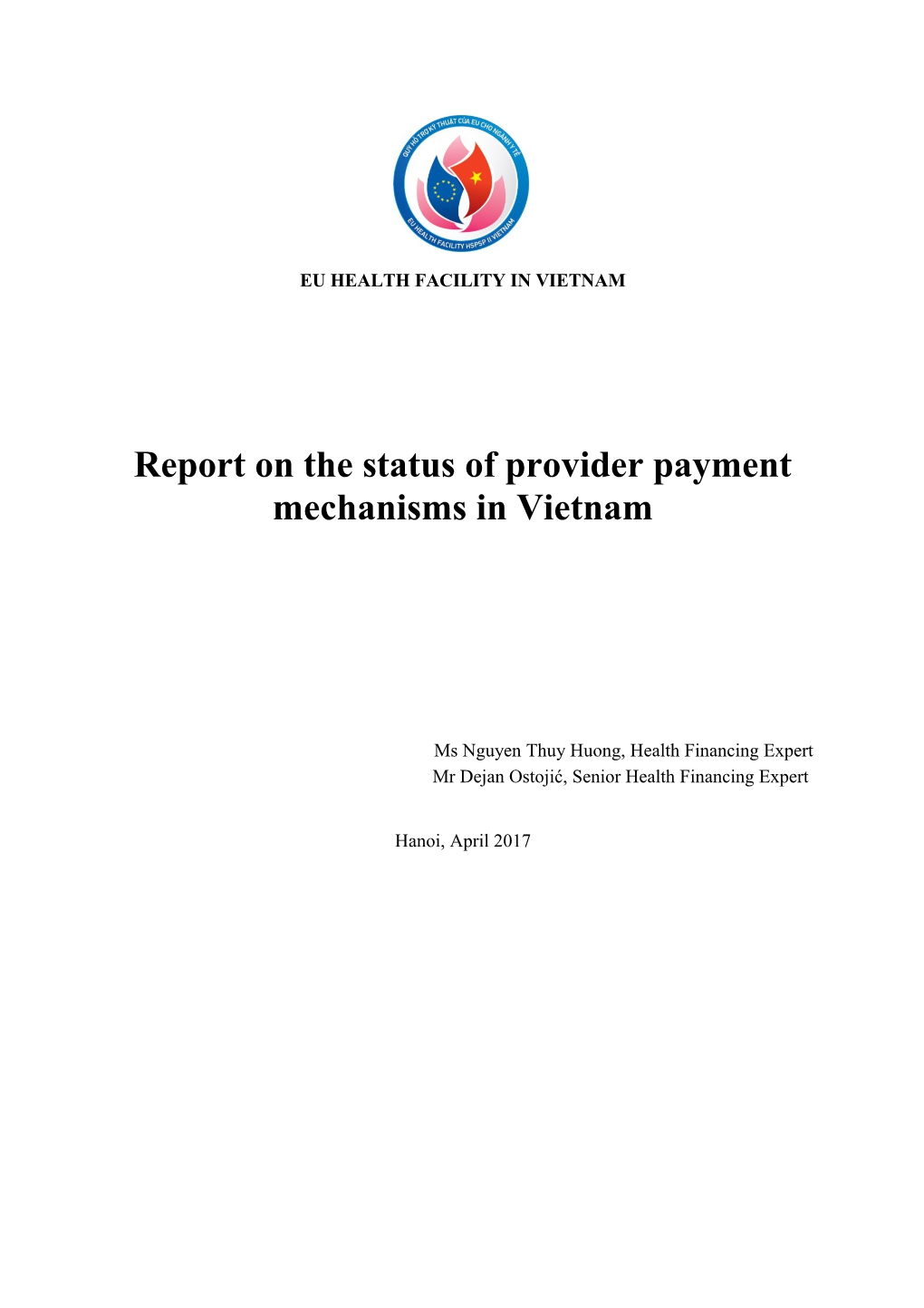 Report on the Status of Provider Payment Mechanisms in Vietnam