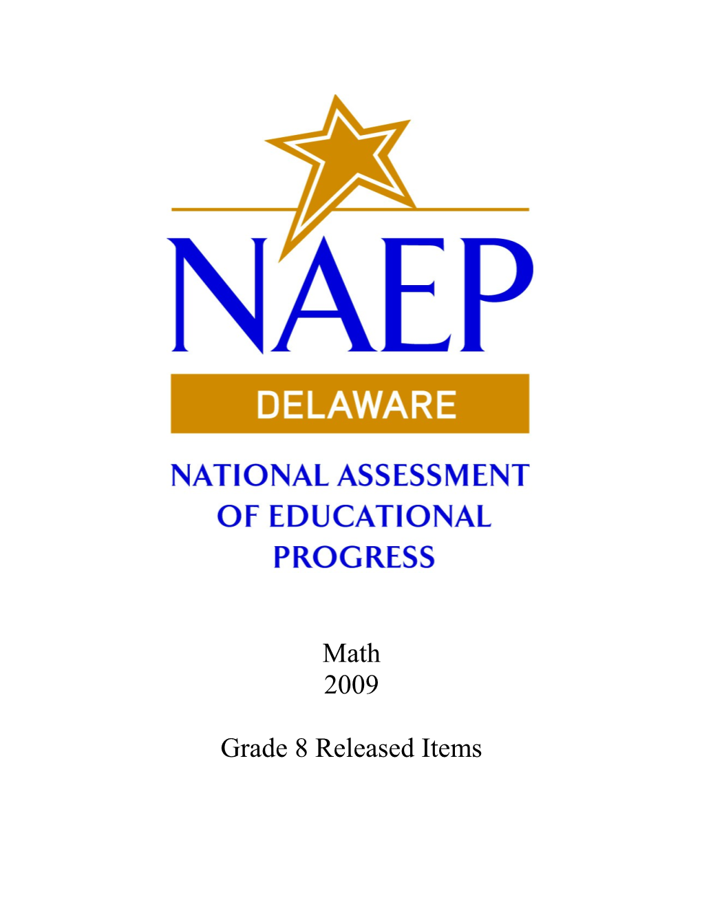 NAEP 2009 Math Grade 8 Released Items