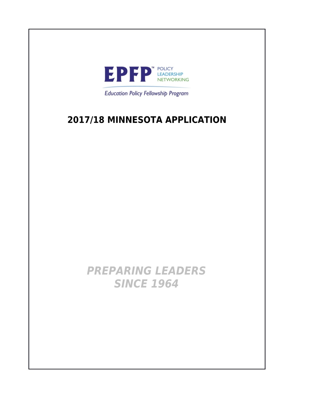 Minnesota Education Policy Fellowship Program