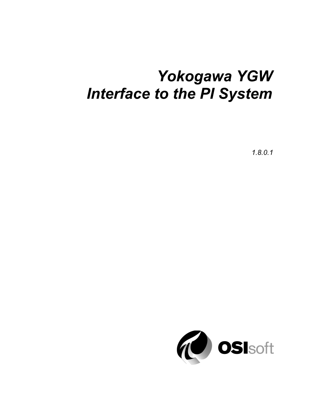Yokogawa YGW Interface to the PI System