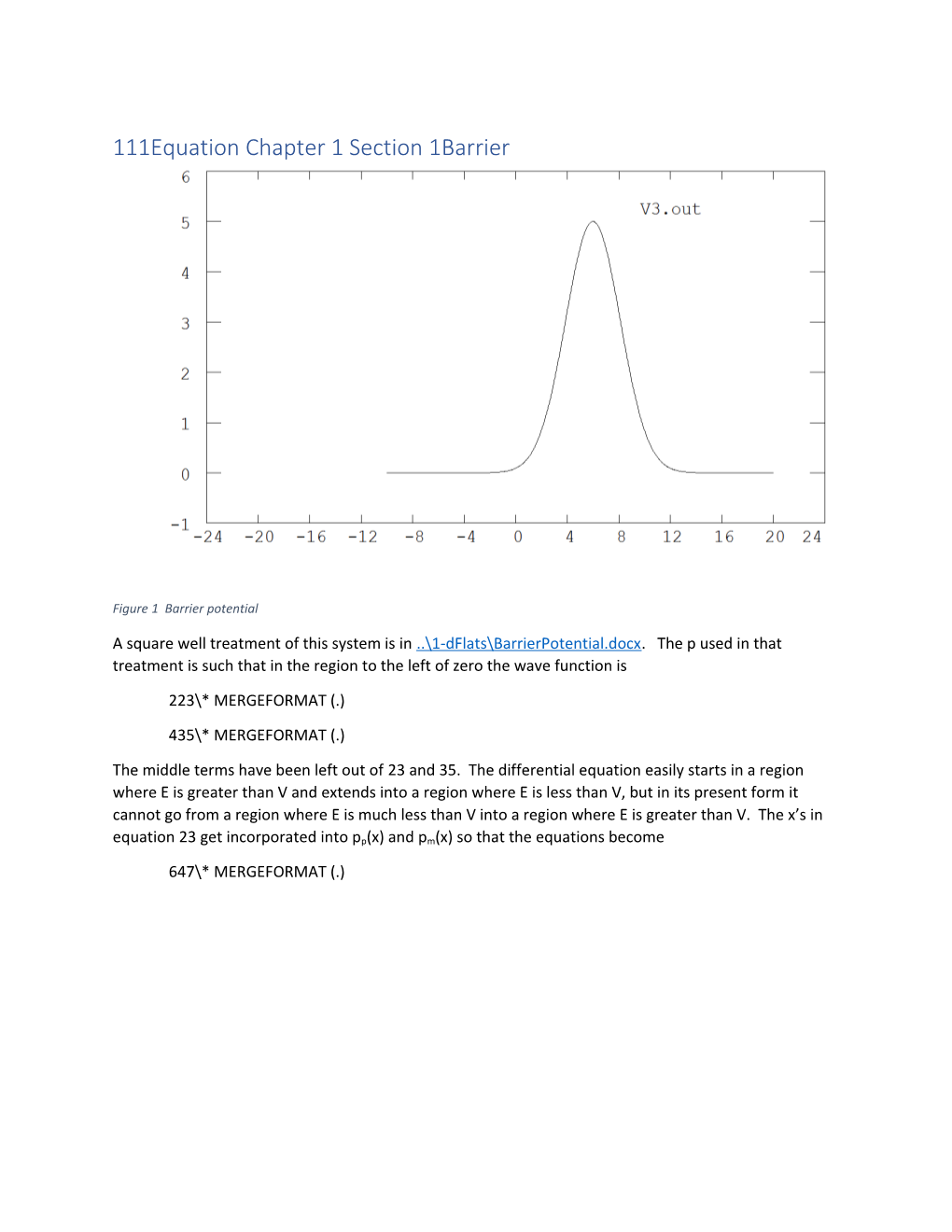 Figure 1 Barrier Potential