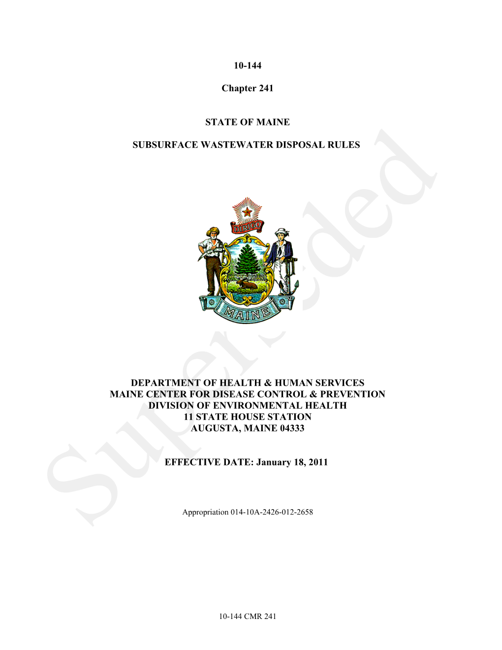 Subsurface Wastewater Disposal Rules Revision01-C