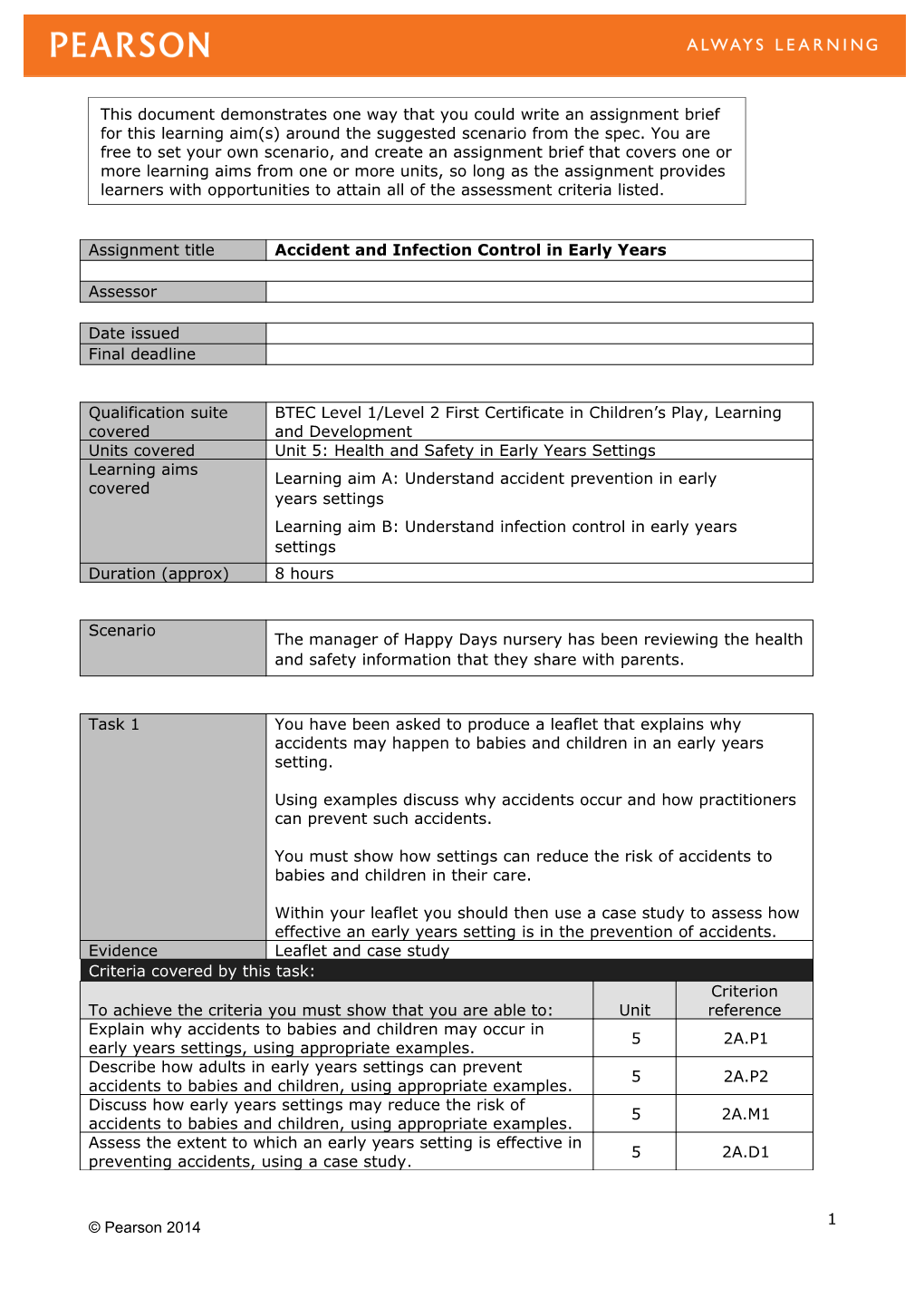 Authorised Assignment Brief - Unit 5