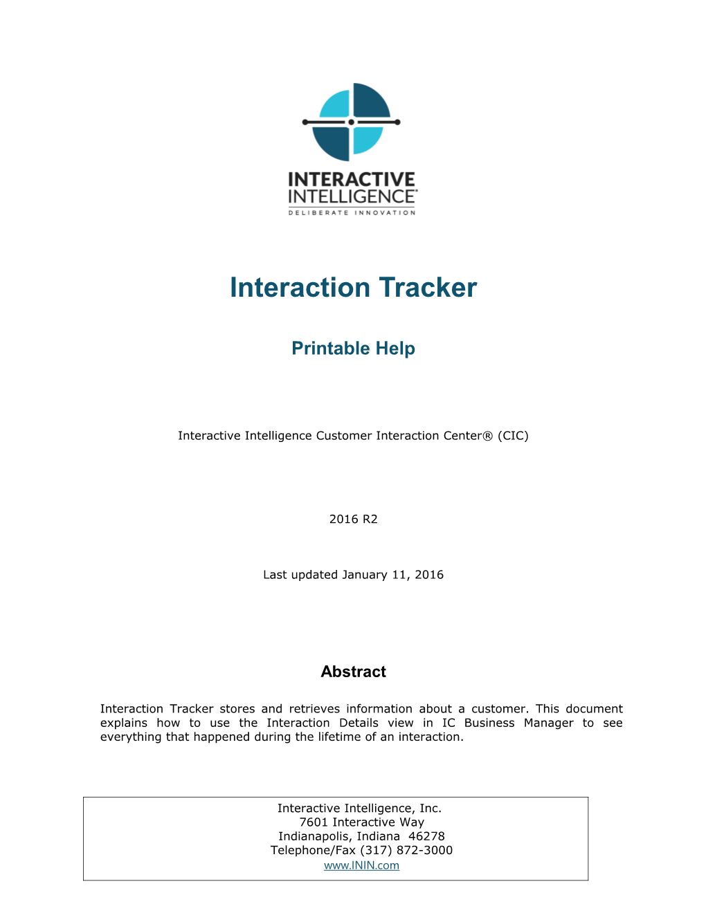 Interaction Tracker