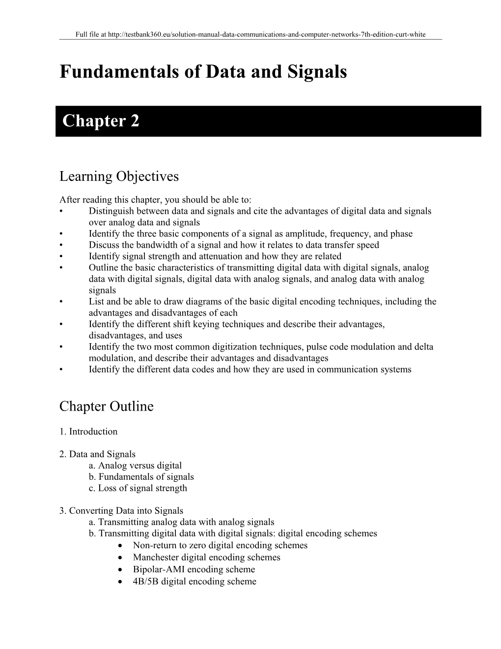 Fundamentals of Data and Signals